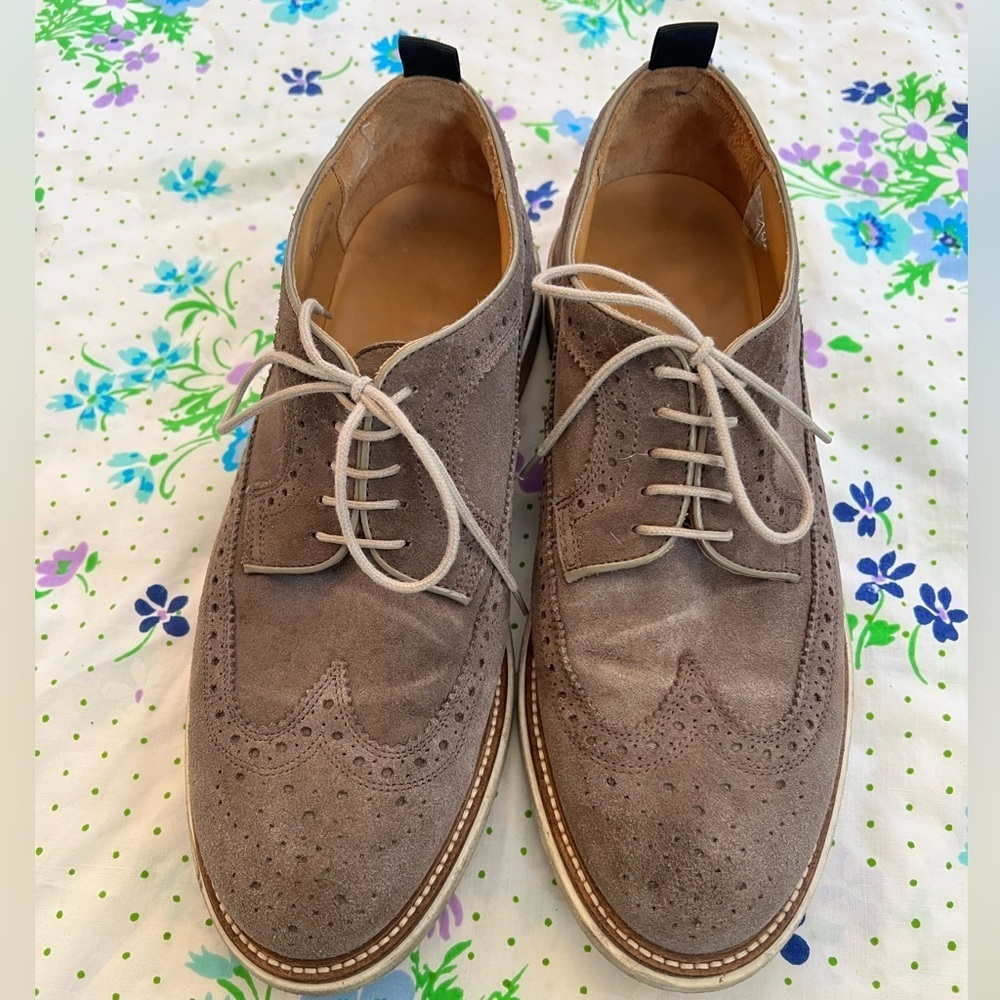 LA CANADIENNE Suede Lace Up Oxford Dress Shoes - 43